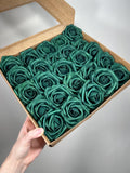 Emerald Green Flower Head Wedding Decor Forest Green Small Flower Head Wedding DIY Craft Supplies Wedding Green Flower Artificial Heads silk flower