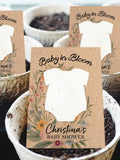 Plantable Baby Onesie Seed Paper/Custom Baby in Bloom Baptism Favors/Bulk Eco-Friendly Baby Shower Wildflower Cards/Gender Reveal Party Gift seeds bulk