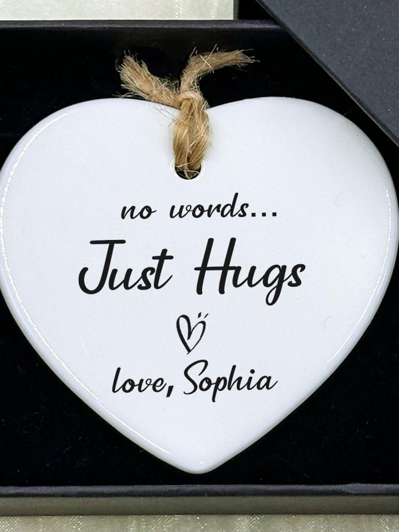 Thinking of You Gift, No Words Just Hugs, Sympathy Keepsake, Friend Gift, Family, Positive Quote, Thinking Of You Sending Love Tough Times sympathy flower