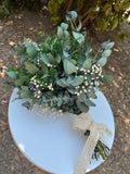 Eucalyptus Bridal Bouquet: Handmade Dried Flowers, Boho Rustic Wedding Bouquet