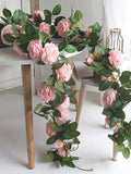 Silk Peony & Ivy Garland: Wedding Home Decor FLOWER DELIVERY