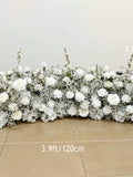 All White Floor Runner,Artificial Floral Arrangement,Wedding Decor wedding flower