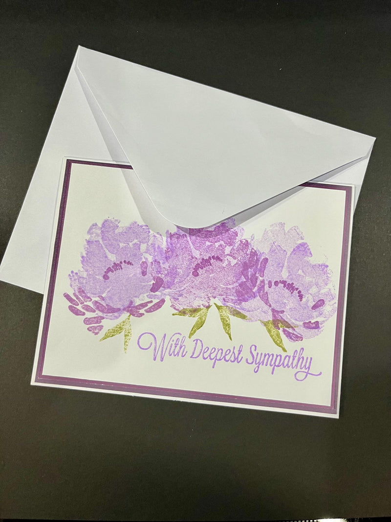 With Deepest Sympathy ( purple floral ) sympathy flower