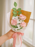 Crocheted Rose Bouquet: Handmade Knitted Flowers, Everlasting Gift Bouquet