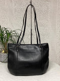 Coach Women's Vintage Leather Handbag Double Handle Coach 9998 Tote Bag silk flower