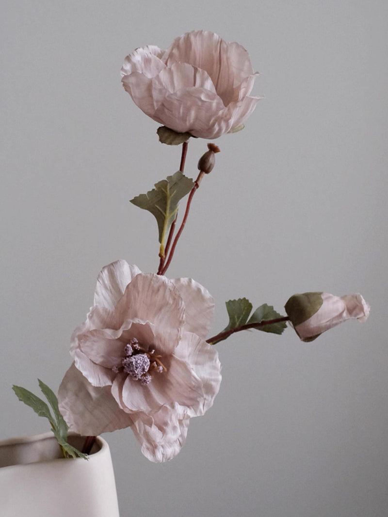 27.5" High Quality Faux Poppy Stem - Silk Poppy Branch, Realistic Artificial Flower for Wedding Bouquet Arch Centerpiece, Home Decor Vase FLOWER DELIVERY
