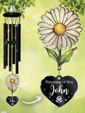 Daisy Flower Wind Chime, White Daisy Window Hanging, Memorial Flower Suncatcher, Birth Flower Gift, Nana Grandma Gift, You are My Sunshine sympathy flower
