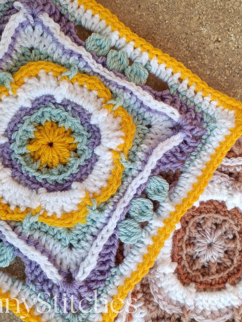 Bloomtime Square Crochet Pattern | Easy PDF Tutorial | Beginner Friendly Floral Motif FLOWER DELIVERY