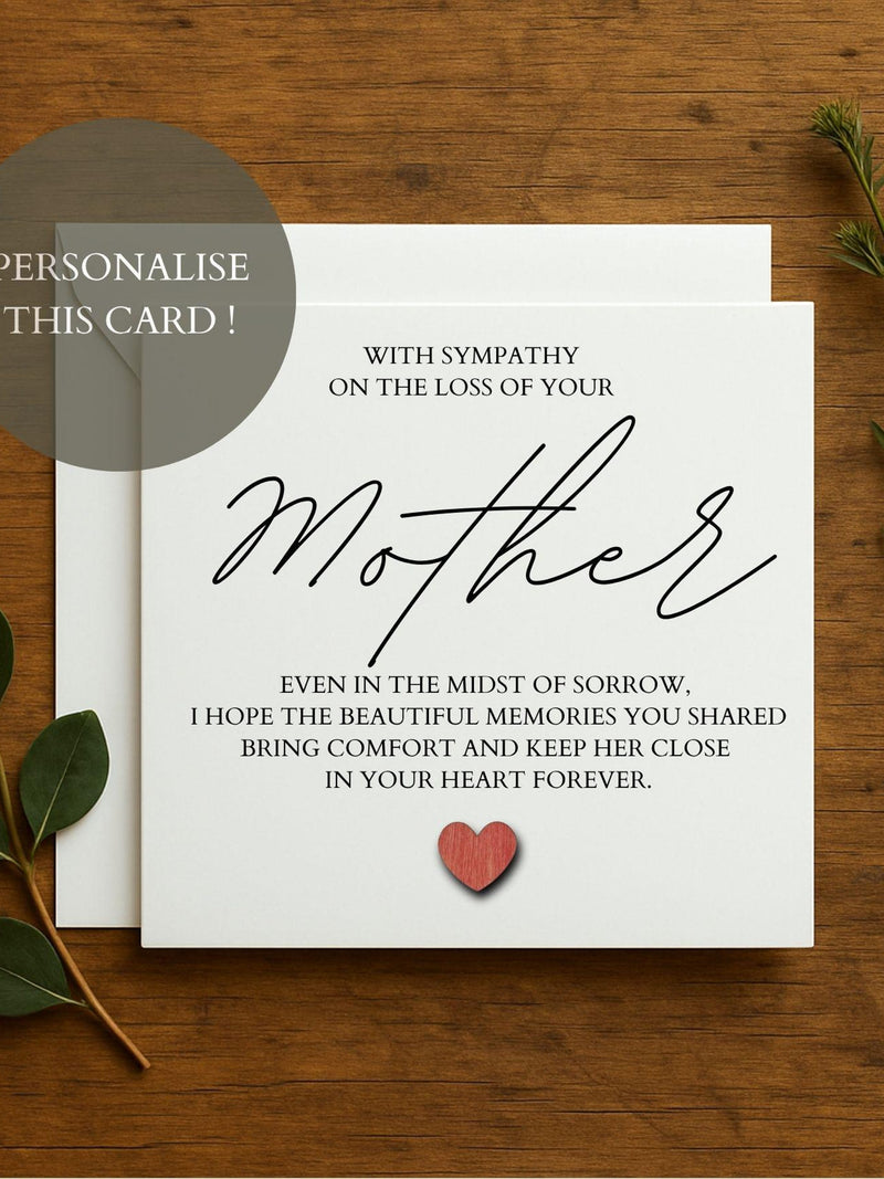 Sympathy Card , Handmade Card for Loss, Comforting Memorial Card, Bereavement Card for Grieving Husband, Poem for Loss Wife, daughter, 358 sympathy flower
