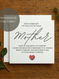 Sympathy Card , Handmade Card for Loss, Comforting Memorial Card, Bereavement Card for Grieving Husband, Poem for Loss Wife, daughter, 358 sympathy flower