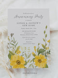 Rustic Housewarming Party Invitation, Wildflower Housewarming Invitation Home Sweet Home, Watercolor Wildflower Housewarming Invitation Card house warming flower