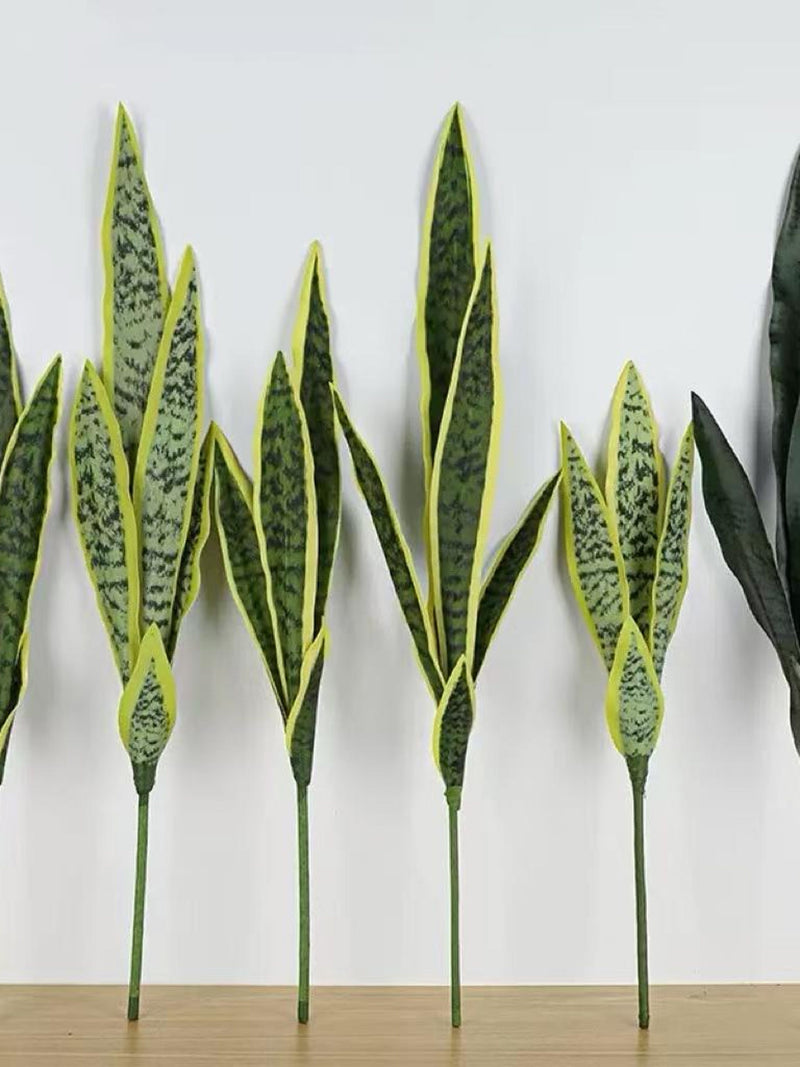 Real Touch Snake Plant in 3 Colors ,  ,  3 sizes , Artificial Faux Plant, Home Decor Plants for Bouquet faux plants