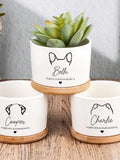 Personalized Dog Memorial Gift Planter,Pet Memorial Gift Plant Pot,Custom Flower Pot with Bamboo Tray,Loss of Pet Tribute,Dog Sympathy Gift sympathy flower