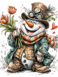 15 PNG Valentine snowman clipart Ð love bouquet PNG Ð perfect for romantic crafts, winter cards, floral prints, cute seasonal projects Love Romance Flower