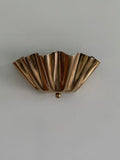 Mid Century Brass Half Flower Wall Sconce - Handmade Modern Lighting flower spore