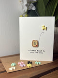 New home card, little toast to your new home, house warming card, first home card, new house card, toast to your next chapter puppy balloon house warming flower