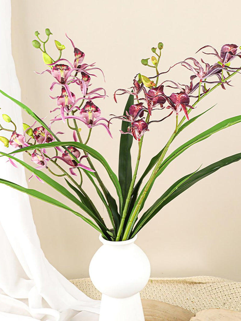 Artificial Spider Orchid Stem, Silk Faux Floral Arrangement, Home Garden Decoration faux plants