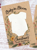 Bulk Plantable Onesie-Shaped Seed Paper, Flower Seed Paper Cards for Baby Shower Favors, Baby in Bloom Eco-Friendly Gifts, Plantable Favors seeds bulk