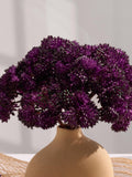 Real Touch Sedum Cluster Stem - Artificial Plant - Dark Purple faux plants