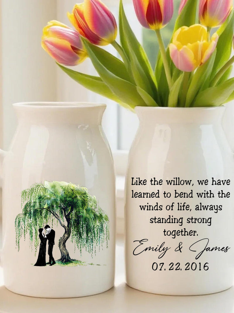 Personalized 9th Anniversary Willow Vase, 9th Anniversary Gift, Wedding Anniversary Flower Vase, Willow Tree Vase, Gift For Parents ANNIVERSARY
