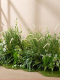 Artificial Grass Arrangement with White Orchids: Wedding & Home Decor faux plants