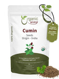 Organic Way Premium Cumin/Jeera Seeds Whole (Cuminum cyminum) - Adds Flavour & Aroma | Organic Kosher Certified  Origin - India seeds bulk
