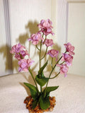 5.5 in. LAVENDER Pale Purple Soft Silk Baby's Breath Small FLOWER plant, Stone base silk flower