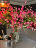 Luxurious Extra Long Sweetpea Spray in Hot Pink, Faux Flower Arrangement, Summer Flowers, Wedding Bouquet and Home Decor silk flower