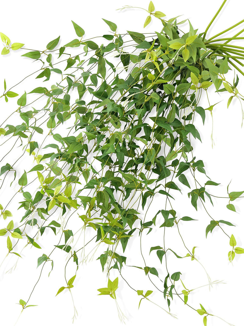 Cascading Clematis Vines: Realistic Silk Trailing Stems 2.8 ft faux plants