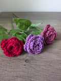 Crochet Merino Wool Rose - Handmade 7th Anniversary Wool Gift ANNIVERSARY