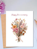 Anniversary Card for Couple Fall Bouquet Happy Anniversary Card in Fall Colors for Her Anniversary Card for Wife ANNIVERSARY