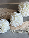White rose bridal bouquet, silk wedding bouquet, ivory bridesmaid bouquet, wedding accessories, artificial wedding flowers arrangement Bouquet