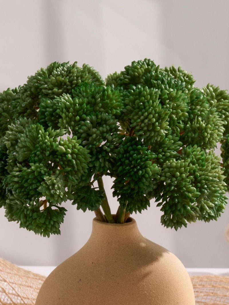 Real Touch Sedum Cluster Stem - Artificial Plant - Green faux plants