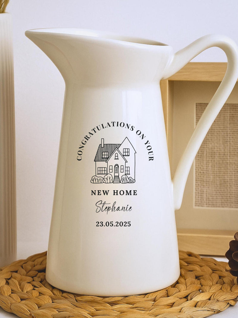 Personalized Ceramic Vase: Housewarming Gift for New Home house warming flower