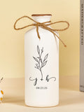 Personalized Ceramic Anniversary Vase: Custom Wedding Flower Pot ANNIVERSARY