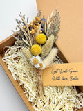Get Well Soon Gift Ð Dried Flower Bouquet with Personalized Card, Healing & Sympathy Present, Cheer Up Floral Posy for Illness Recovery sympathy flower