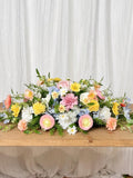 Pastel Wildflower Wedding Table Centerpiece: Boho Floral Decor wedding flower