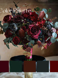 Burgundy Silk Flower Wedding Bouquet, Handmade in Canada Bouquet