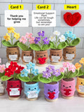 Personalized Handmade Crochet Forget me not Flowers,Emotional Support Plant,Mother's Day Gift,Thank you Gift for Mom/Teachers/Friends ANNIVERSARY
