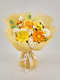 Crochet Flowers, Crochet Flower Bouquet with Cute Bee and Gift Card, Crochet Bouquet Gift for Her, Spring Flowers Bouquet
