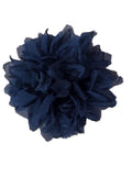 M&S Schmalberg 4" Navy Organza Chrysanthemum Flower Brooch Pin silk flower