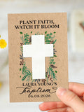 Bulk Plantable Wildflower Seed Paper, First Holy Communion Gift, Custom Baptism Favors For Guests, Church Christening Favors, Religious Gift seeds bulk