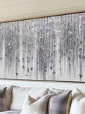 Large Textured Abstract Flower Canvas Art Gray & White Floral Painting Gray Textured Painting Modern Minimalist Painting for Living Room ANNIVERSARY