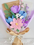 Handmade Crochet Flowers Bouquet, Cotton Yarn Floral, Mother's Day Gift, Love, Mom, Gift For Her Bouquet