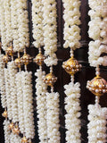 Artificial Mogra Flower Garland: Gota, Pearl & Lotus Indian Wedding Decor house warming flower