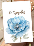 In Sympathy Forget-me-not Style Blue Floral DIY Printable Card and Envelope sympathy flower