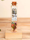 4th Anniversary Gift, Dried Flower Anniversary Bottle, Real Mini Bouquet Keepsake for Fourth Anniversary, Personalized Wedding Gift for Her ANNIVERSARY