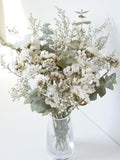 Eucalyptus & Baby's Breath Dried Flower Bouquet - Medium: Home Decor + Wedding Centrepieces wedding flower