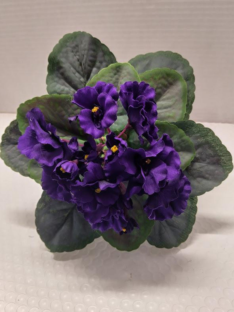 8" ARTIFICIAL African violet (purple) faux plants