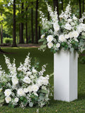 Artificial Flowers Greenery White Ivory Wedding Floor Flower Arrangement,Ground Arches Stair Florals,Wedding Sign Flower wedding flower
